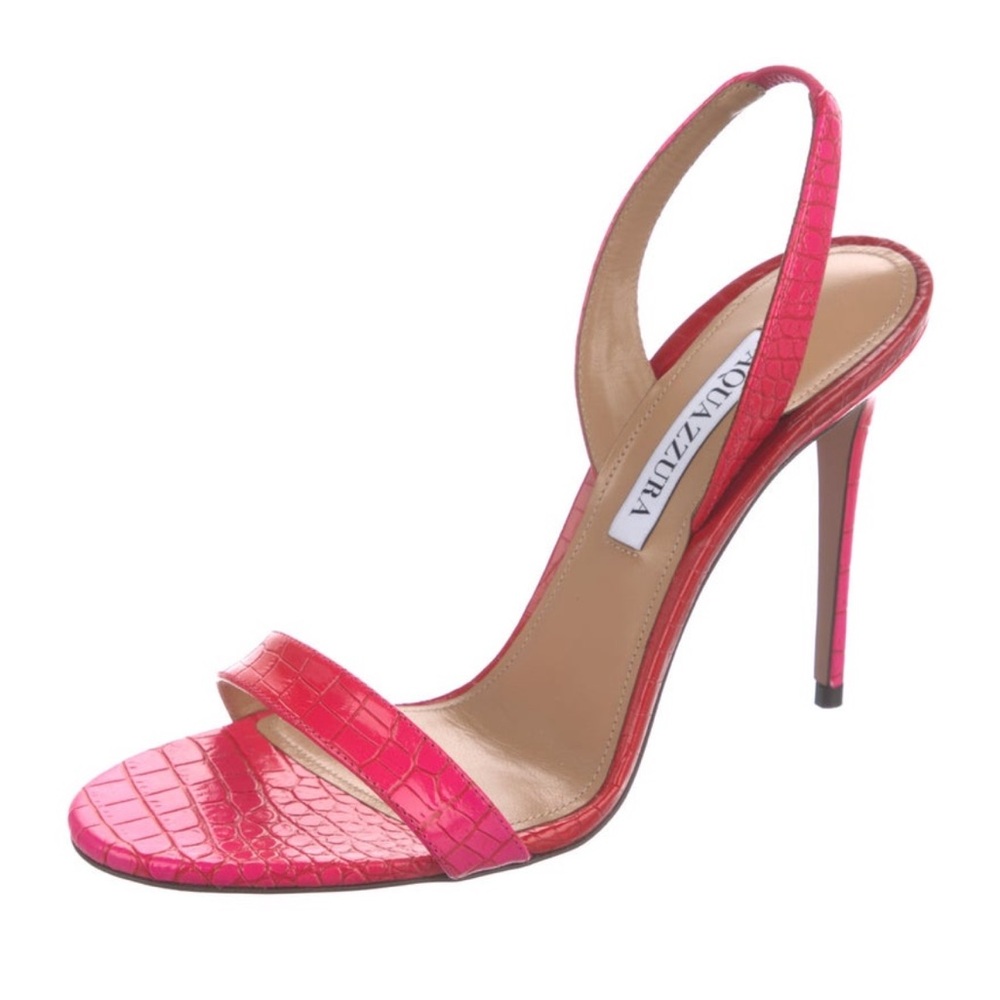 Aquazzurra So Nude 105 croc-effect leather sandals